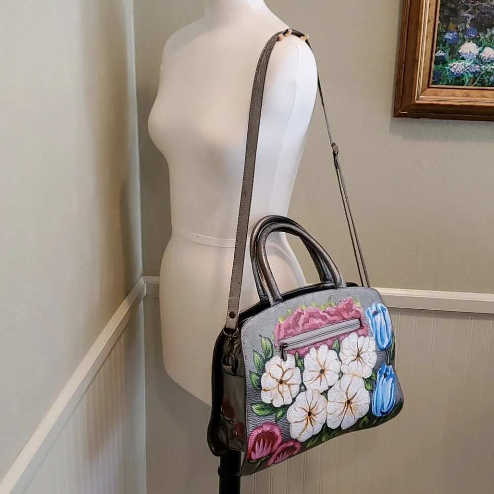 Fina Catrina hand painted leather bag